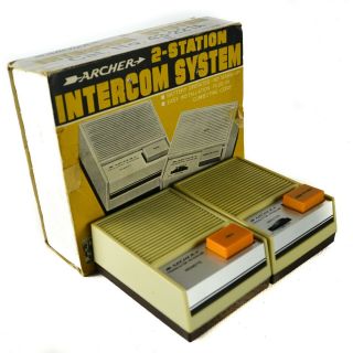 Vintage Archer 2 - Station Intercom System Wired Radio Shack Home Push Talk