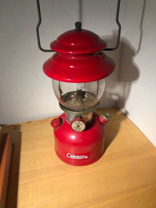 Vintage Coleman 200a Single Mantle Red 200a Dated January 64
