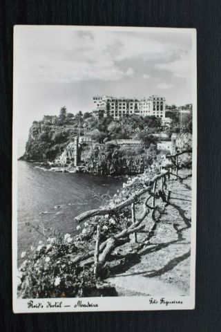 Vintage Postcard Reids Hotel Madeira Portugal Unposted Real Photo Rp