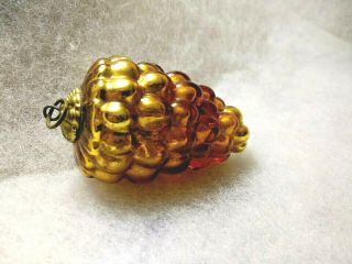 Antique Kugel Christmas Ornament/gold/amber Glass Cluster Of Grapes/germany