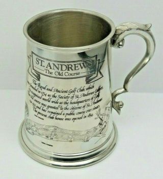 Sheffield Pewter St.  Andrews The Old Course Golf Beer Stein Eden Course