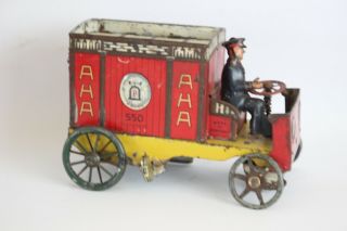 Antique Lehmann Aha Delivery Truck Tin Litho Toy No Tippco Bing Marklin Nr