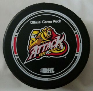 Owen Sound Attack Ohl Official Game Puck Ontario Hockey League Rare Lindsay Mfg.