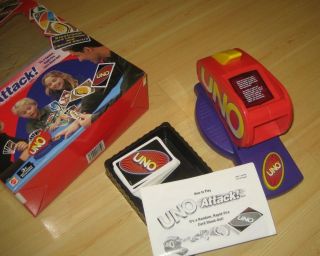Vtg 1986 Uno Attack Game Complete Electronic Launcher Sound Alert Cards