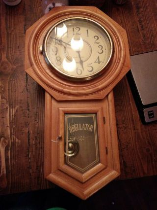 Vintage Classic Manor Quartz Westminster Chime Wall Clock Regulator