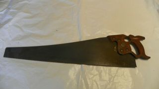Vtg Disston D 8 Rip Saw 26  5 Ppi With Thumb Hole