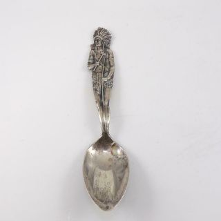 Vintage Sterling Silver Southwestern Native American Chief Collector Spoon Lfk3