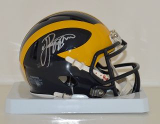 Jabrill Pepper Signed University Of Michigan Mini Helmet Auto Wolverines Speed