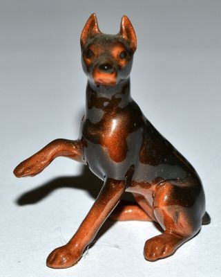Perfect Vintage Hagen Renaker Miniature Doberman Pinscher Dog 2 1/4 " Figurine