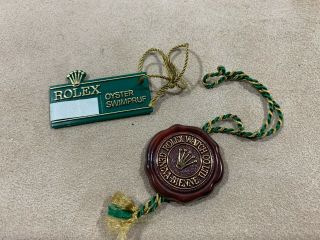 Vintage 1980’s Rolex Green Red Tag 2 Set Watch Hang Tag 1007009