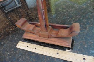 Spain Pipe holder stand Vintage Wooden Anchor Ship Captain hold 4 pipes Nautical 3