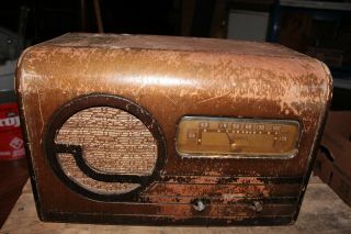 Vintage Addison Wood Tube Table Radio Art Deco Mohawk Radio Canada For Repair