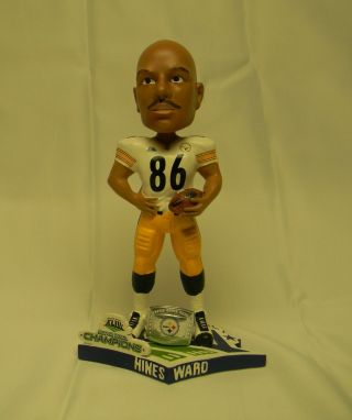 Hines Ward Pittsburgh Steelers Bowl Xliii Forever Bobble Head Rare
