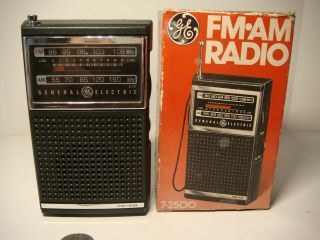 Vintage Ge 7 - 2500 Miniature Portable Fm/am Radio. ,  In Near