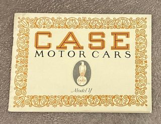 1920s J I Case Motor Car Brochure Sales Book Automobile Antique Tractor Pierce