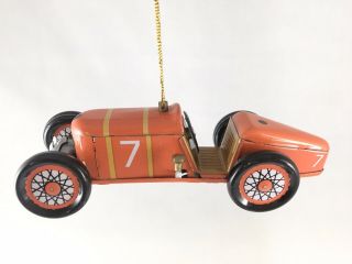 Christmas Ornament Tin Litho Schylling Race Car Vintage 1999 Collectible