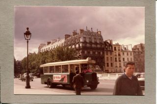 Photograph France Paris Bus 2753 Pont St.  Michel C1962 Bus Photo 1954l