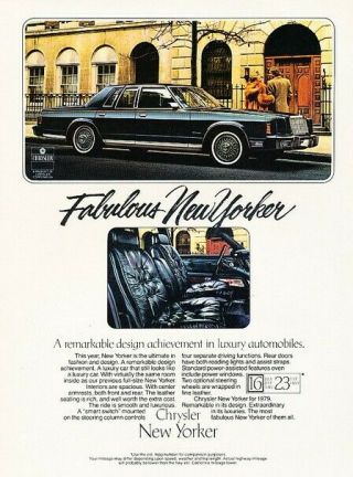 1980 Chrysler Yorker Vintage Advertisement Print Art Car Ad K103