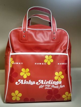 Aloha Airlines Hawaii Travel Bag Orange Yellow White Vintage Approx 15x13x7