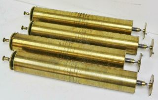 A Bundle Of 4 Antique Swiss Music Box Musical Cylinders 16.  25 " Spares