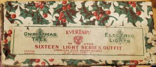 Antique 1920’s Eveready Christmas Light Bulbs Set Box