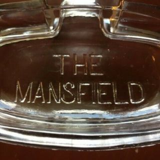 Vintage Historic Mansfield Hotel York Glass Ashtray