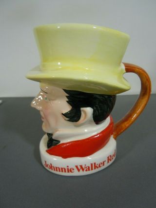 Johnny Walker Red Scotch Whisky Vintage Pub Bar Figural Water Pitcher Mug