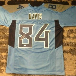 Corey Davis Tennessee Titans 84 Autographed Football Jersey Jsa Authenticated