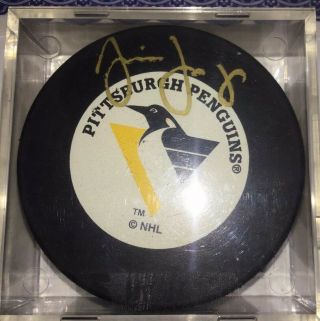 Jaromir Jagr Autographed Signed Hockey Puck Pittsburgh Penguins Nhl W/