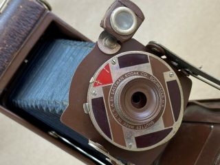 Kodak No.  1A Gift Kodak Art Deco Antique Folding Camera Brown - Cute 3
