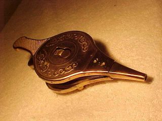 Vintage Cigarette Lighter,  Table Top In The Shape Of Bellows