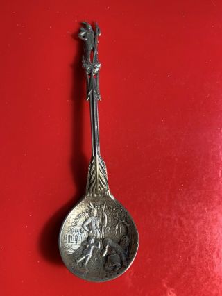 Rare Vintage Sterling Silver Saratoga Springs,  Ny,  Souvenir Spoon,  Sterling 20