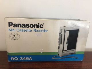 Vintage 80s Panasonic Rq - 346a Handheld Portable Cassette Tape Recorder Player
