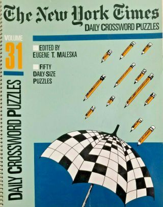 York Times Daily Crossword Puzzle Vintage 1992 Volume 31