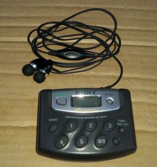 Vintage Sony Srf - M37w Walkman Radio Digital Tuning Weather/fm/am W/clip