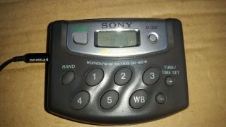 Vintage Sony SRF - M37W Walkman Radio Digital Tuning Weather/FM/AM W/Clip 2