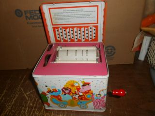 Vintage Chein Melody Player Tin Music Box With One Roll