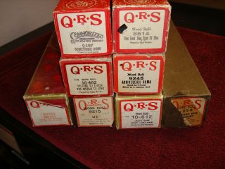 Eight (8) Vintage Player Piano Rolls -
