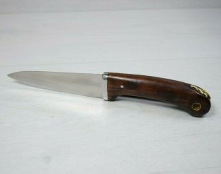 Vintage Custom Hand - Made Small Kgb Dagger Knife Steel Blade & Wooden Handle 50s