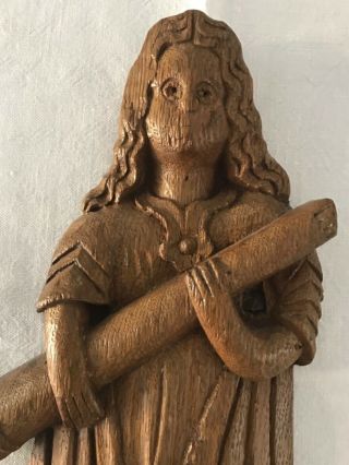 Early Carving Of Female Saint,  16th Or 17th Century?