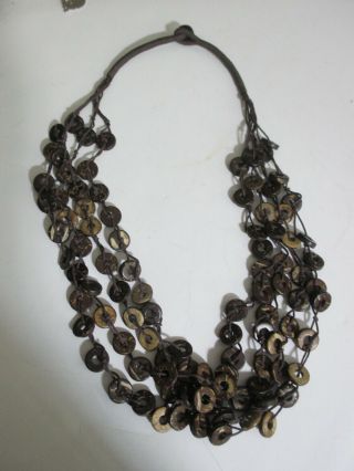 Vintage Multi Strand Necklace Coconut Shell Bead Necklace Toggle Close Gorgeous