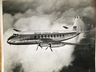 B.  E.  A.  British European Airways Vickers Viscount G - Alwe Bea 10 X 8 Inches Orig