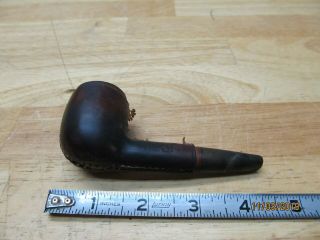 Vintage Mashall Fields Real Block Meerschaum Leather Wrapped Tobacco Pipe France