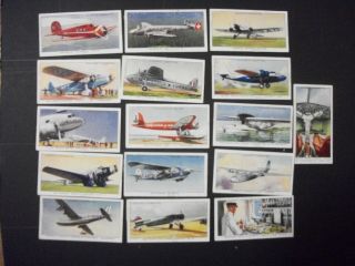 Cigarette Tobacco Cards Players International Airlines 1936 16 Cards