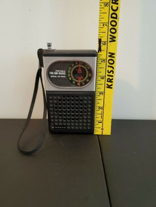 Vintage Sanyo Am/fm Portable Radio Rp - 5050 Serviced Big Sound