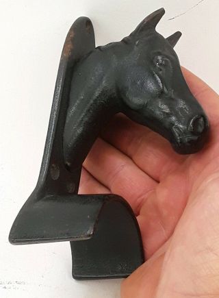 Vintage Cast Iron Horse Head Bridle/reins/ Crupper/ Tack Rack Hook Hanger