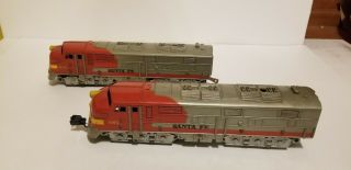 Vintage Marx " O " Gauge Santa Fe Train Engines (1095) A & Dummy B