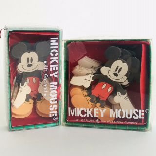 2 Vintage Walt Disney Mickey Mouse Garland Kurt Adler 9ft & 4ft Xmas Decoration