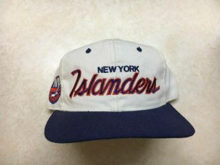 Vintage York Islanders Sports Specialties Snapback Hat Script Euc