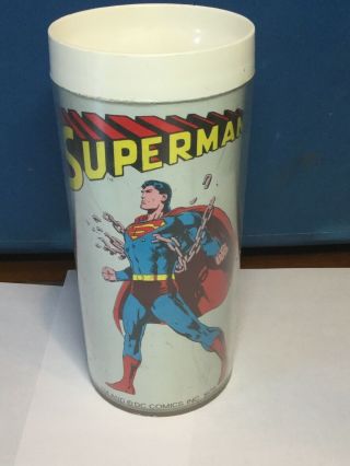 Vintage 1978 Superman Plastic Drinking Cup Dc Comics